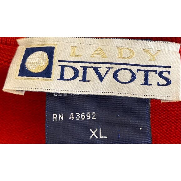 Lady Divots Golf Club Sweater Vest Argyle Diamond Design XL Sleeveless Women - Picture 3 of 4